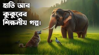 হাতি আর কুকুরের শিক্ষণীয় গল্প।