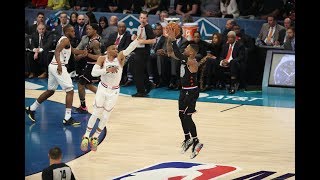Damian Lillard Hits Back-To-Back 3-Pointers From Logo In 2019 All-Star Game | All-Star Weekend