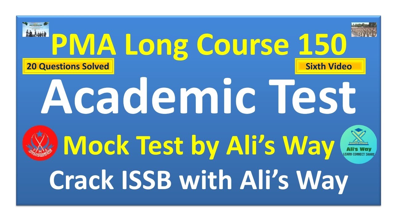 Academic Test|PMA Long Course 150|Mock|Questions Solved|Islamiat|Pakistan Affairs|Maths|current