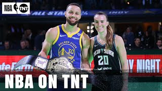 STEPHEN vs. SABRINA FULL 3-POINT CHALLENGE 🍿 | NBA on TNT