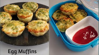 Egg Muffins recipe | Healthy Kids lunch box recipe | Egg and vegetables muffins | Breakfast recipe