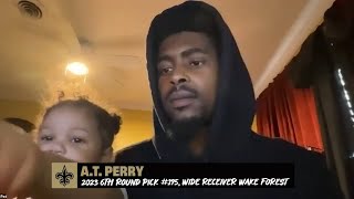 2023 NFL Draft: A.T. Perry's 1st Interview with Saints