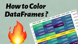 Part 1: How to colour DataFrame background in Python ? | Bhupendra Singh
