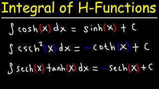 Integral of Hyperbolic Functions