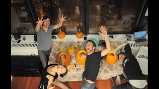 PUMPKIN CARVING for Halloween from NYC LOFT (2014 Timelapse)