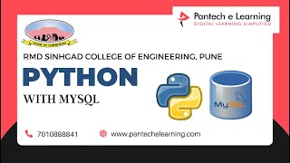 Python With MYSQL | RMD Sinhgad College of Engineering, Pune | Pantech eLearning #pantechelearning
