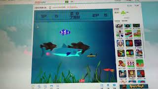 【4399】大魚吃小魚雙人版 小丑魚竟然能吃掉鯊魚？？？ 原來是營養過剩😂😂😂