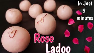 3 Minute Ladoo Recipe in Microwave | Instant rose milk peda recipe | #Diwali Sweets