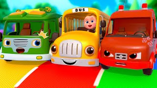 Wheels On The Bus, Wheels Go Round, Vehicle Care Songs | Super Sumo Nursery Rhymes & Kids Songs