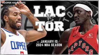 LA Clippers vs Toronto Raptors  Game Highlights | Jan 10 | 2024 NBA Season