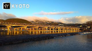 【KYOTO】Arashiyama Walking Tour in Japan  嵐山・渡月橋〜竹林の小径〜御髪神社〜嵐電 嵐山駅を歩いてみた。교토 산책【4K】