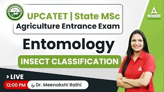 ENTOMOLOGY INSECT CLASSIFICATION | UPCATET - MSC Agriculture Entrance Exam | By Dr. Meenakshi Rathi