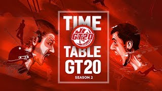 GT20 Canada Match Schedule 2019