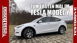 Tesla Model Y Probefahrt - Ersteindruck - zum ersten Mal - test drive