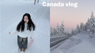 Canada vlog𖤐: slice of life, first day back in Canada, jet lag💫