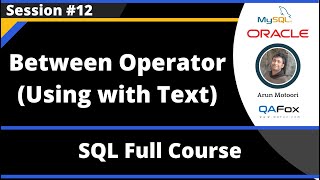 SQL - Part 12 - Using Between Operator with Text