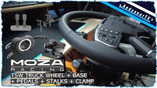 MOZA TSW Truck Wheel + Multi Function Stalk + Base + Pedals + Clamp ▪ PC ▪ deutsch