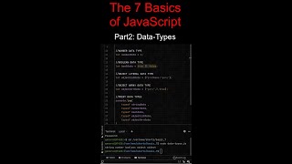 The 7 Basics of JavaScript Part2: Data Types