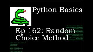 Python Basics How to use the Random Choice Method in Python