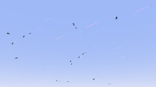 Flocking test in Lightwave