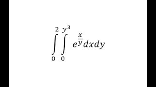 Evaluate a Double Integral Over a General Region with Substitution - f(x,y)=e^(x/y)