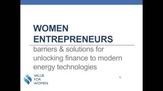 Innovative Finance: Unlocking Women’s Entrepreneurship and Energy Access