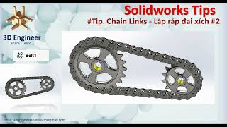 Solidworks Tip - Lắp ráp đai xích #2 | Anmation | Belt Chain