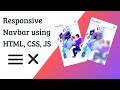 🔥 How to Make a Responsive Navbar Using HTML, CSS & JavaScript |Navigation Menu #coding #webdesign