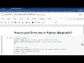 How to Plot Error Bars in Python with Matplotlib | #jupyternotebook |#matplotlib |#numpy