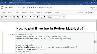 How to Plot Error Bars in Python with Matplotlib | #jupyternotebook |#matplotlib |#numpy