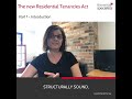 The new Residential Tenancies Act - Part 1, Introduction