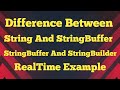 Difference Between String StringBuffer And StringBuilder In Java