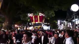 百舌鳥八幡宮秋祭り　土師町ふとん太鼓　　宮入　本殿前（２０１８年９月２２日）－２