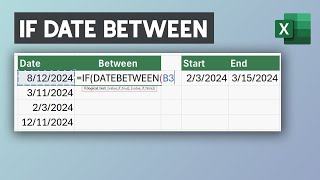 Excel IF Statement for Dates Between Two Dates (Date Range) - Excel Formula