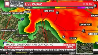 Tornado warning issued in north Georgia with damage already seen | LIVE COVERAGE
