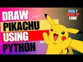 Pokemon Pikachu Drawing Using Python | Free Source code