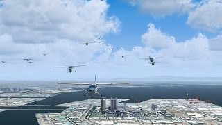 FSX 19機のセスナで八尾空港から神戸空港まで飛んでみた！