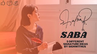 Saba Name Signature Style | How to draw | s signature style