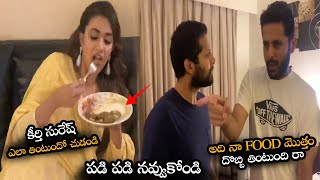 Nithin & Venky Making Hilarious Fun On Keerthy Suresh Eating || Rangde Team Super Funny Video || NSE