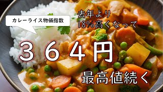 【悲報】カレーライス物価指数🍛過去最高を6か月連続更新　#カレーライス  #お金 #値上げ #値上げラッシュ #物価高 #物価上昇