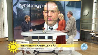 Ett år sedan Weinstein-skandalen - avslöjandena som blev startskott för metoo-r - Nyhetsmorgon (TV4)