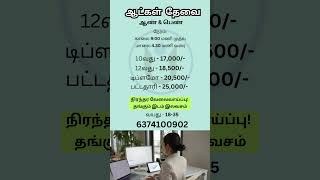 வேலை வாய்ப்பு | Ungal Jobs | #jobsearch #jobvacancy #jobseekers #jobinterview #jobnews #jobalert