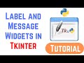 Tkinter Tutorial For Beginners - Label and Message Widgets in Tkinter