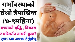 #गर्भाबस्थाको तेश्रो त्रैमासिकमा #गर्भमा_शिशुको_विकास कसरी हुन्छ?#baby#development during #pregnancy