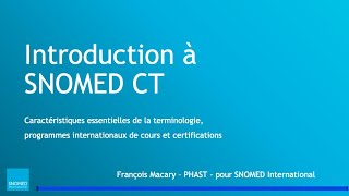 Tutorial: Introduction à SNOMED CT (en français)