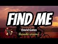 FIND ME - DAVID GATES (karaoke version)