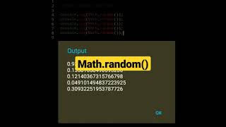 Math.random() | javascript tutorial #shorts #javascript #html