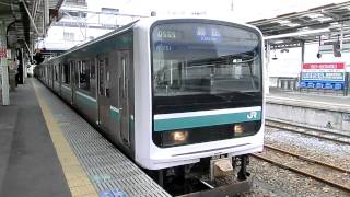 常磐線　E501系　5両編成 普通勝田行き　水戸発車