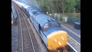 The x2 Class 37 LSL Nos.37688+D6817 with “LSL PRIVATE TRAIN” was passed through at Wetheral.