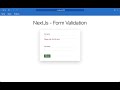 NextJs form validation || next js tutorial for beginners